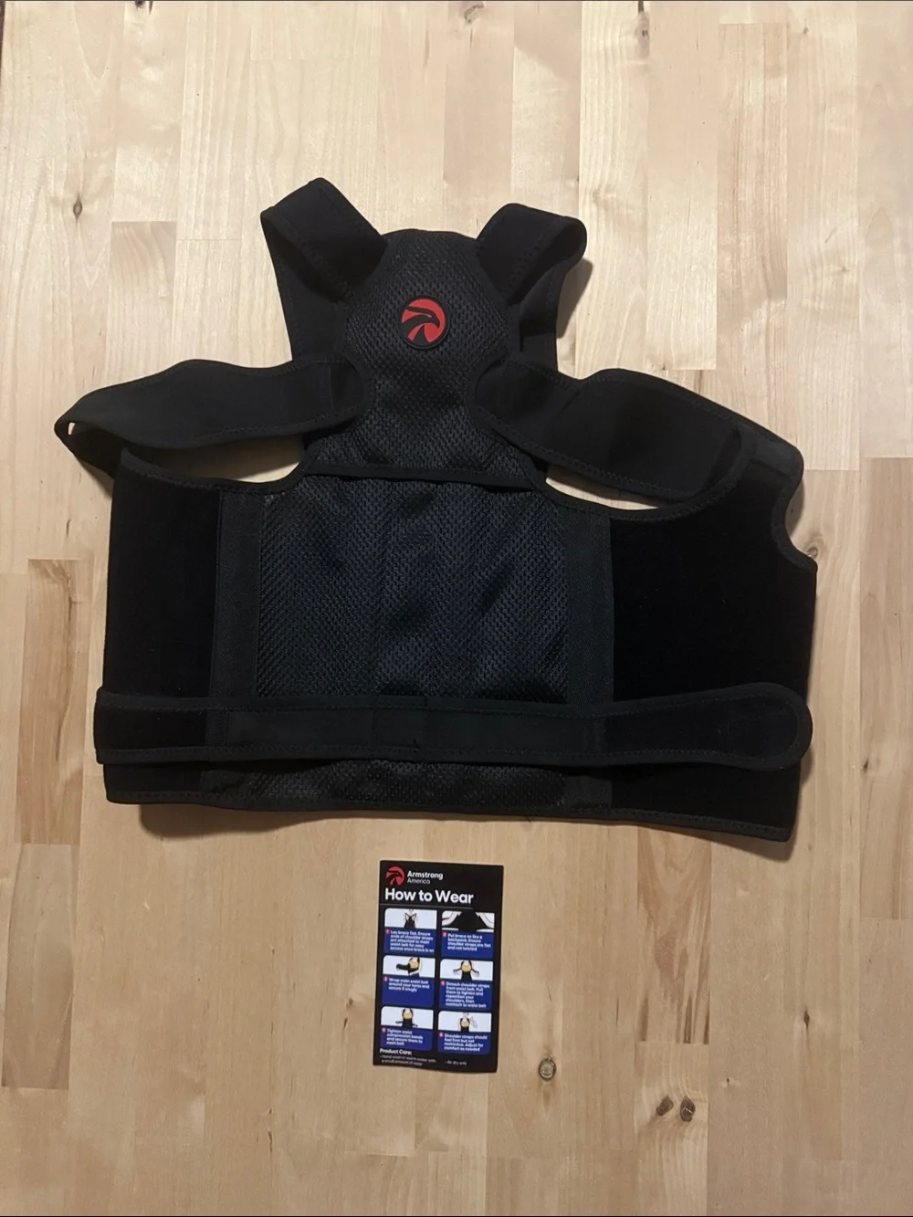 Black Posture Corrector Support Brace